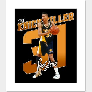 Reggie Miller Choke Sign Basketball Legend Signature Vintage Retro 80s 90s Bootleg Rap Style Posters and Art